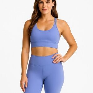 Zyia Light & Tight Set Grape Mist Strappy Bra High-Rise Leggings Size 14–16